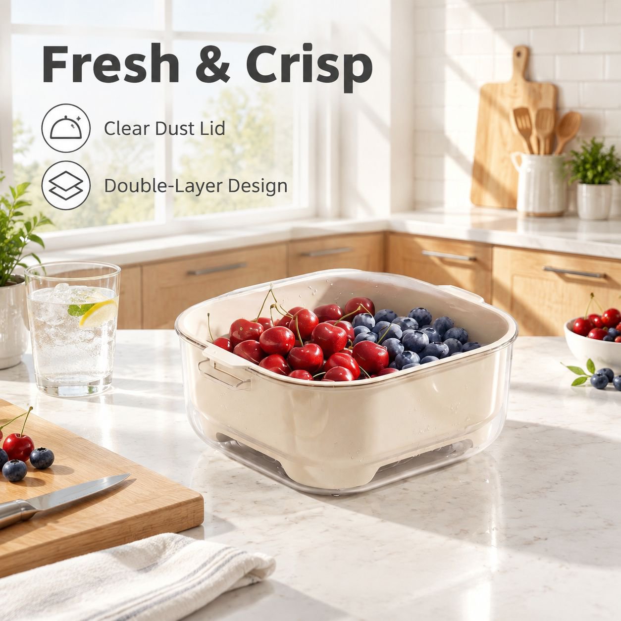 Thickened Anti-slip Plastic Vegetable Basket