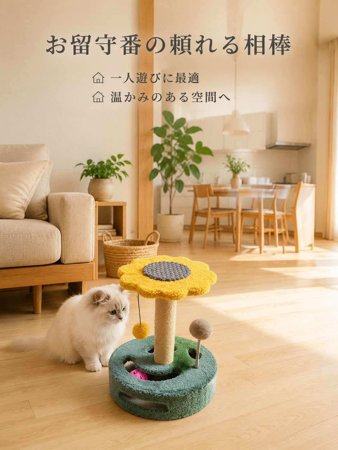 猫用回転盤タイプ爪とぎトイ