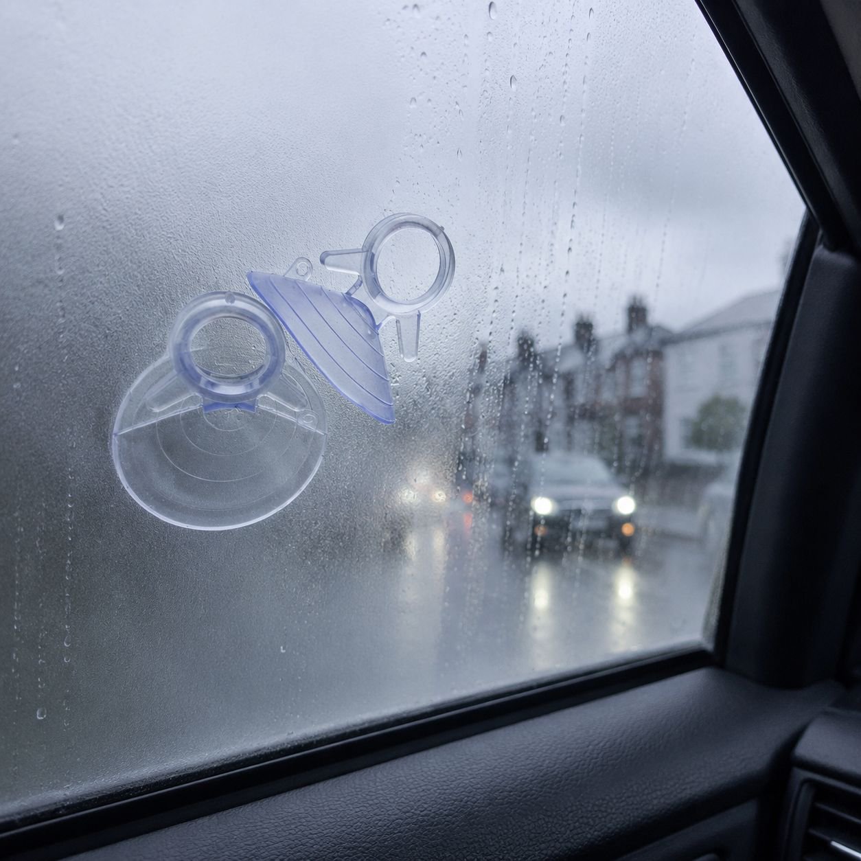 Car Curtain Suction Cup, Transparent PVC, No-Drill Installation, 4.5cm Dovetail Type