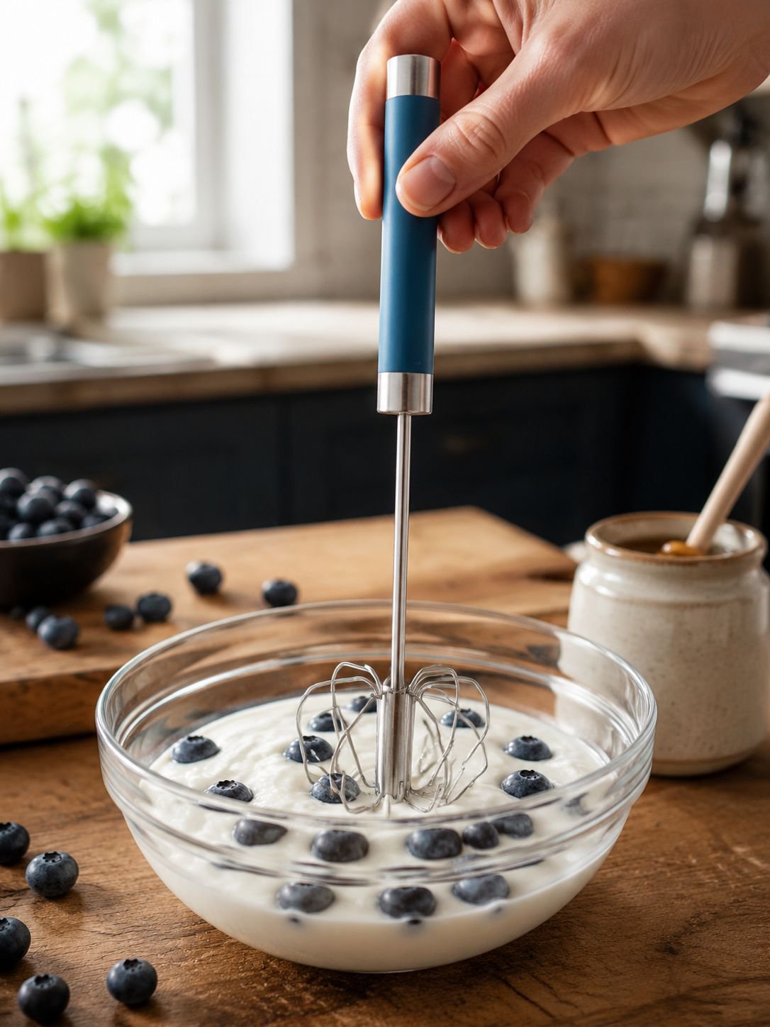 Manual mixer used for baking ingredients