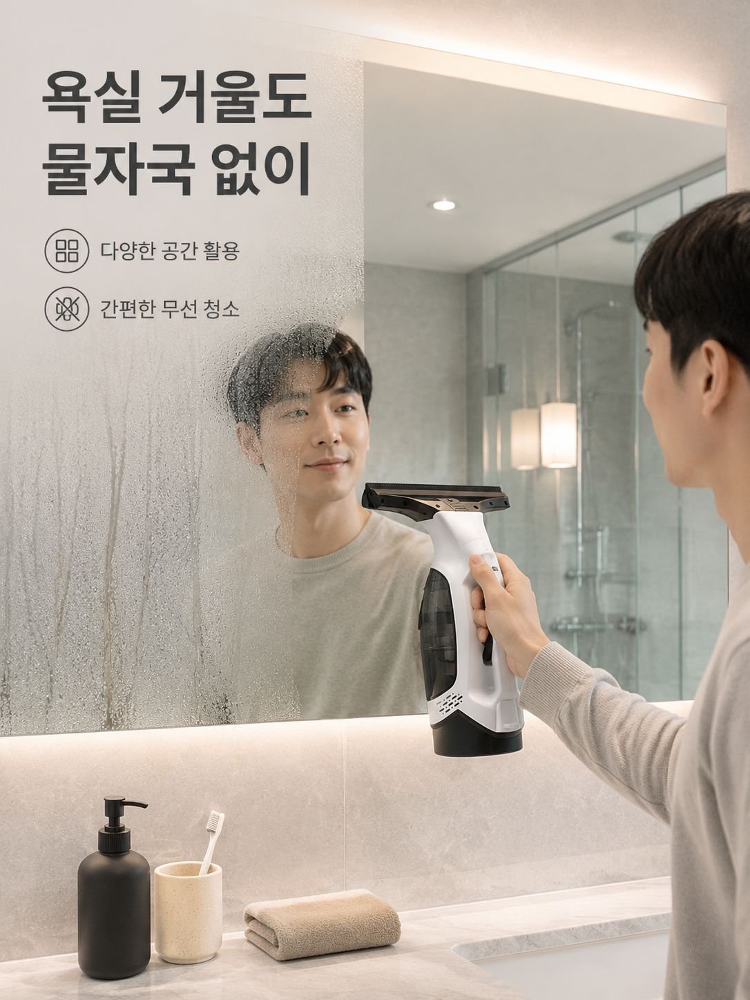 휴대용 유리청소기 창문청소기