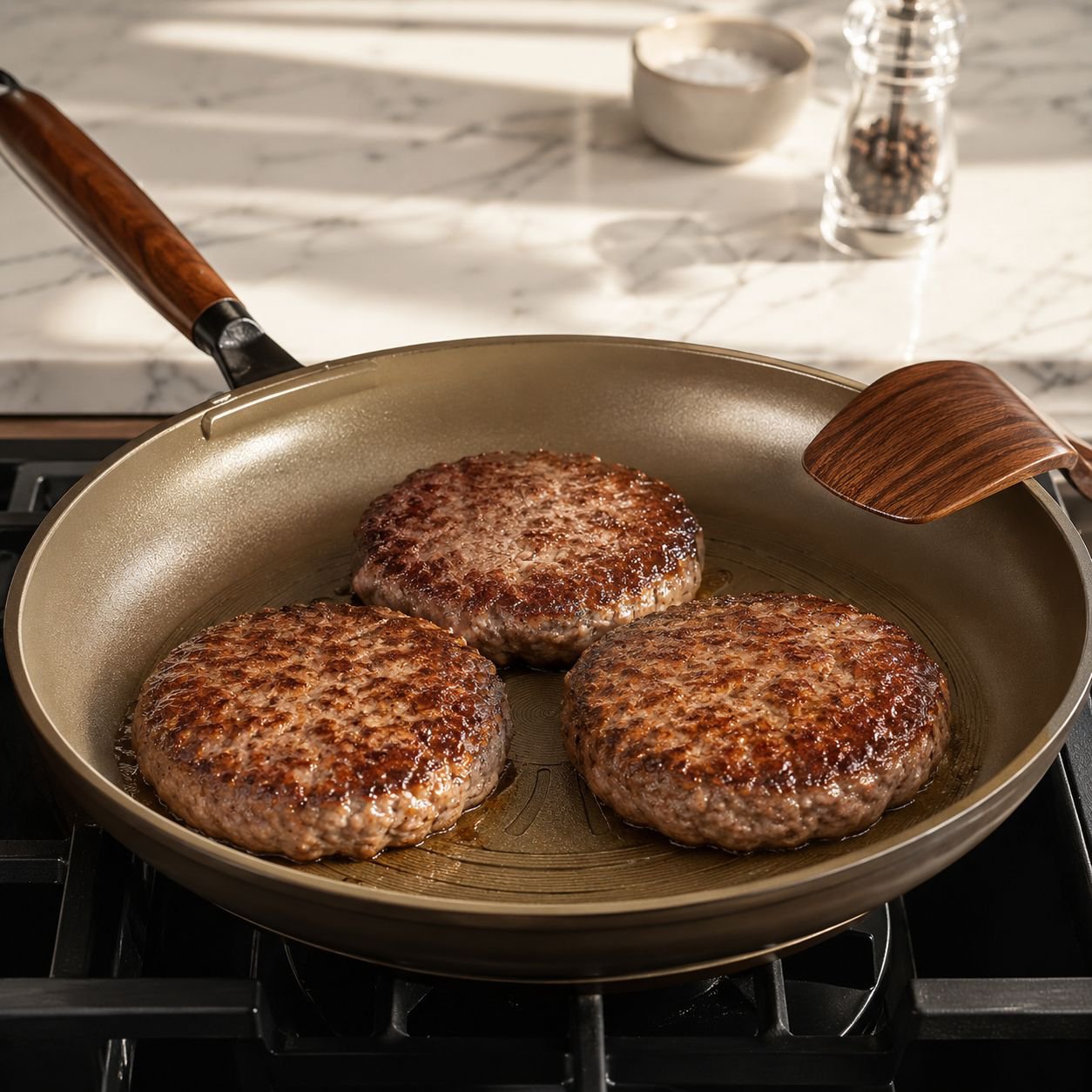 Close-up of the non-stick coating on Royalstar Frying Pan