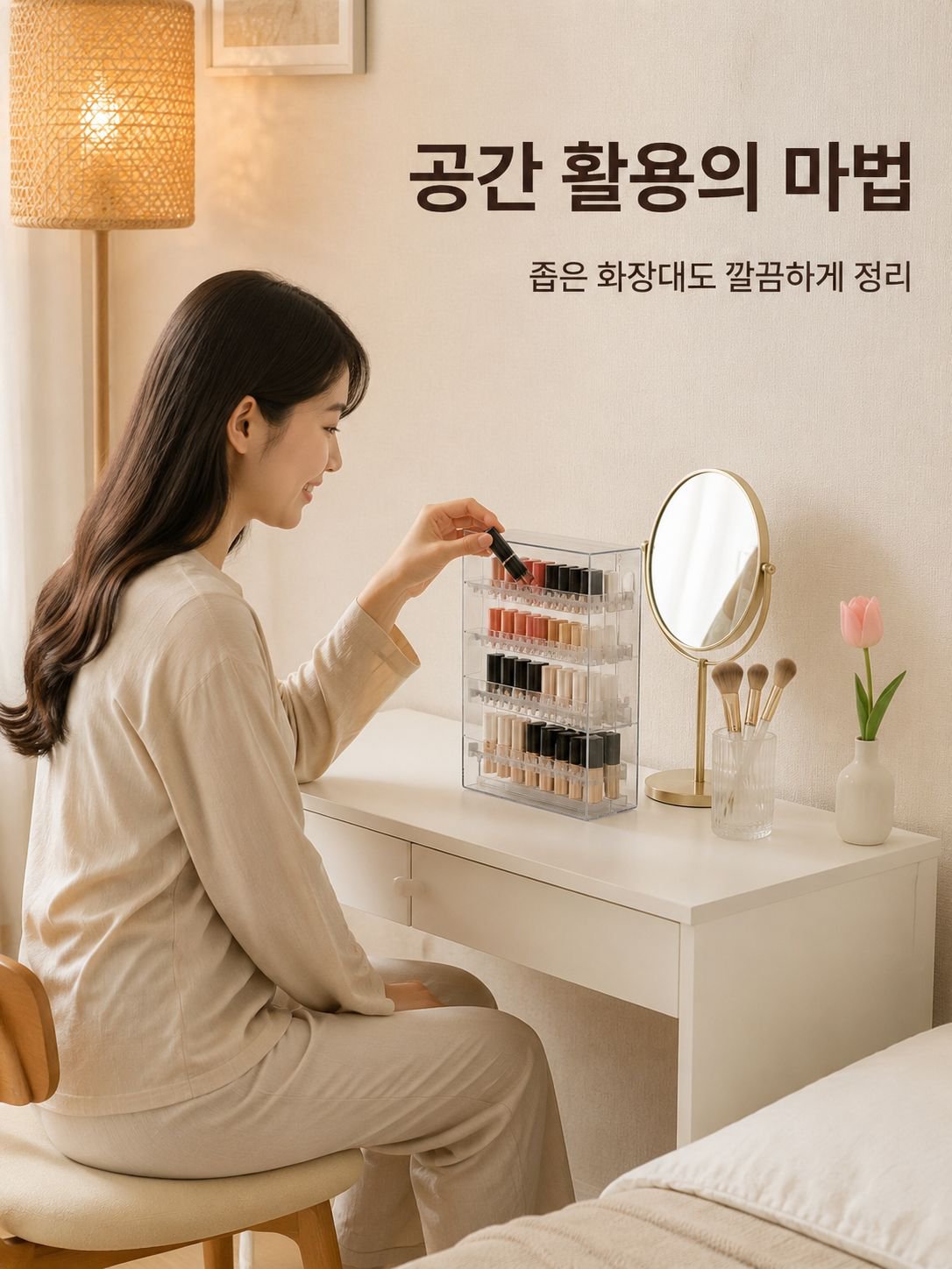 멀티 기능 화장품 수납함 립스틱 진열 정리대
