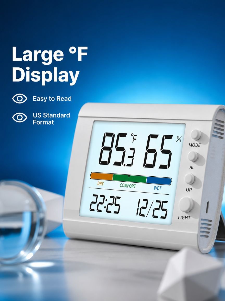 Multifunctional Luminous Digital Temperature and Humidity Meter