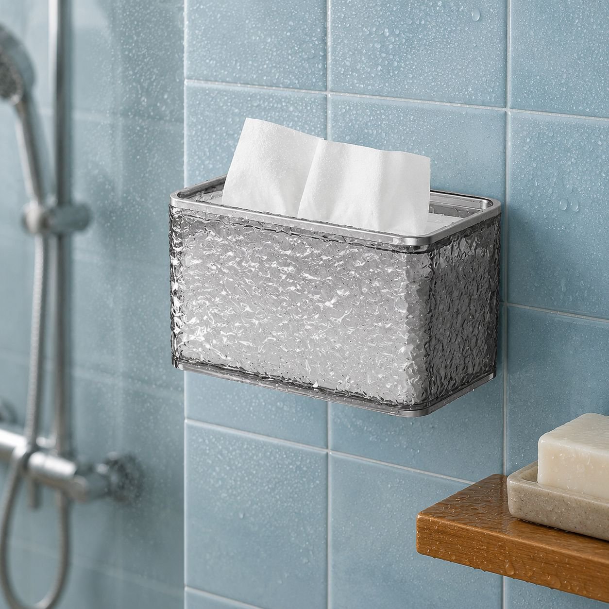 Bathroom Wall Mounted Water Ripple Tissue Holder
