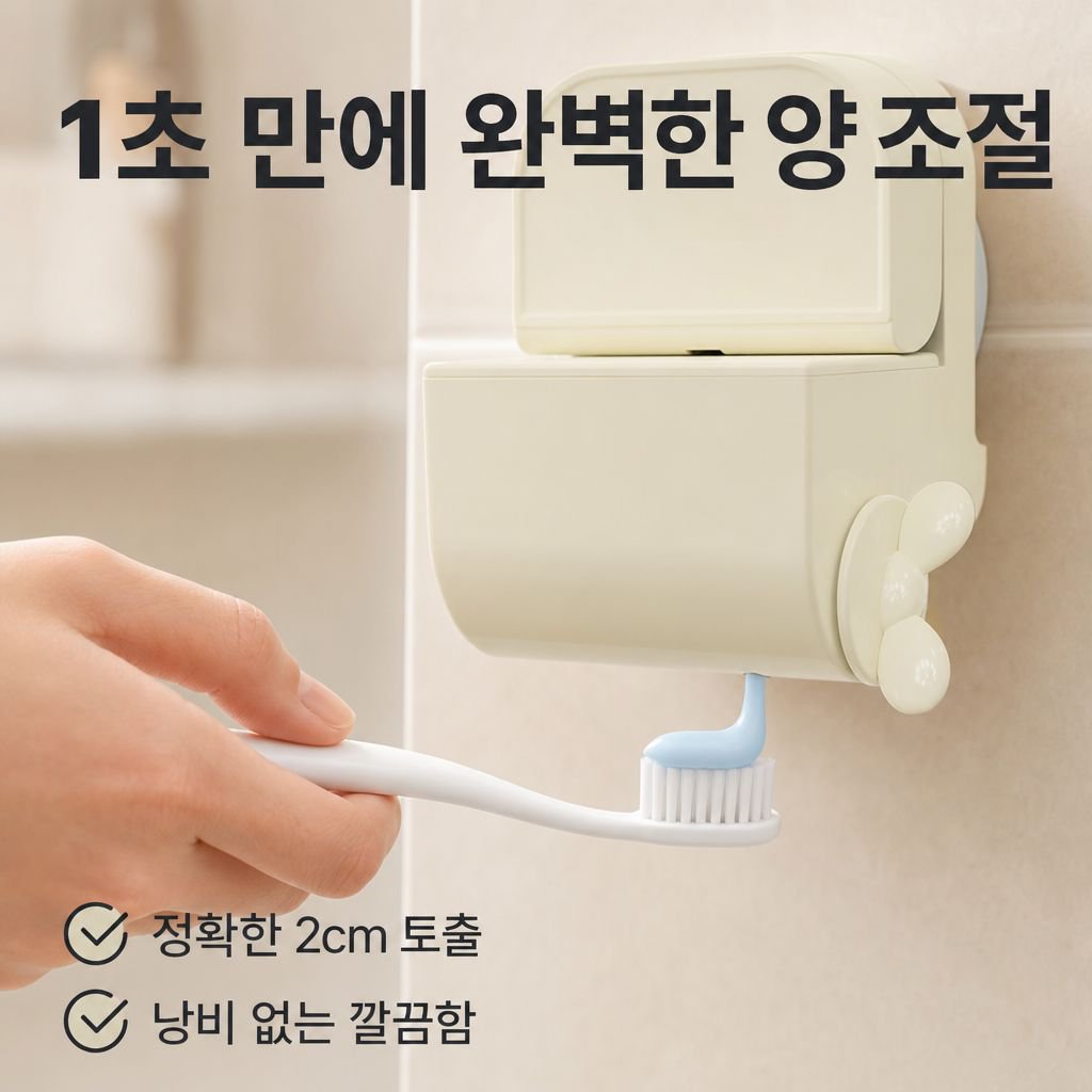 신형 벽걸이 치약 디스펜서 및 치약 정리대