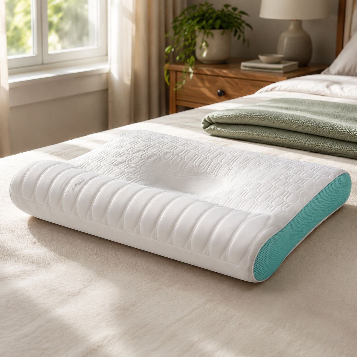Zoned Traction Health Care Pillow Pair Neck Support Core