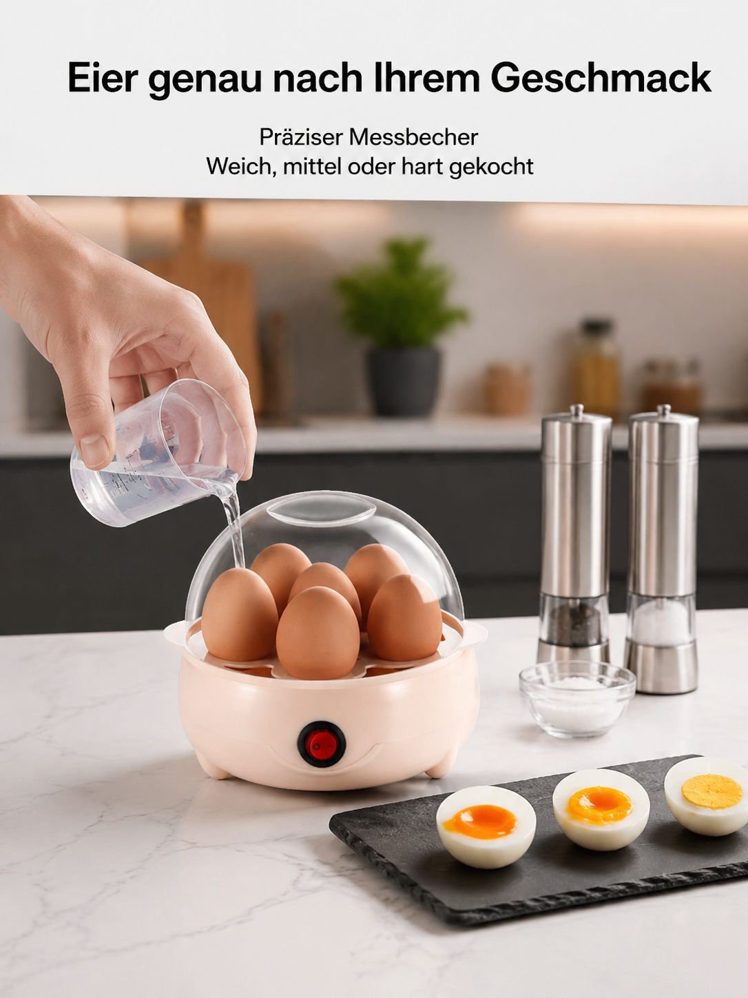 Dampfgargerät für Eierpudding – Haushaltsgerät