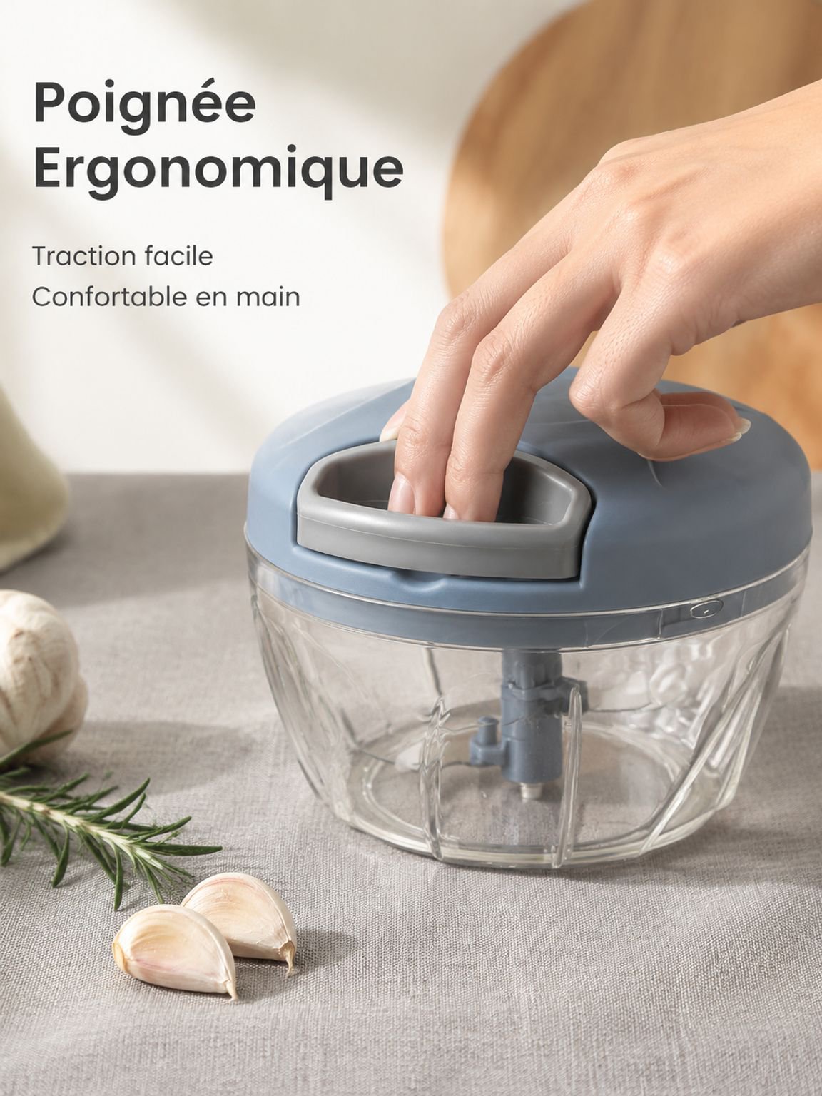 Hachoir à ail multifonction en plastique robuste