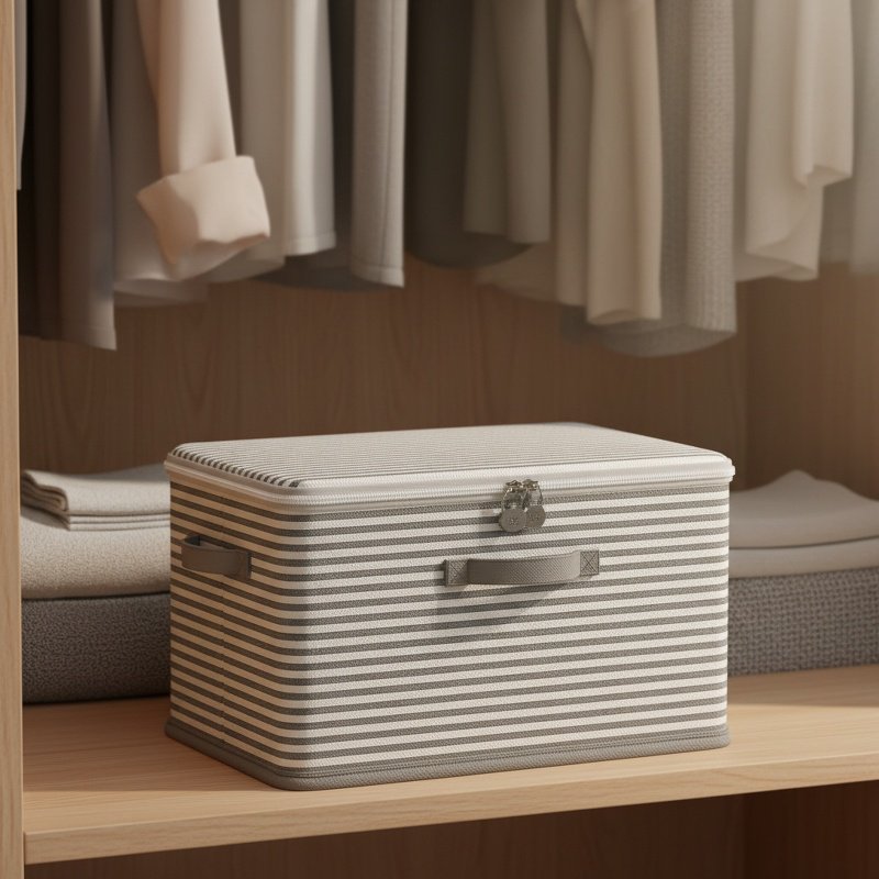Collapsible Storage Organizer with Combination Lock for Home