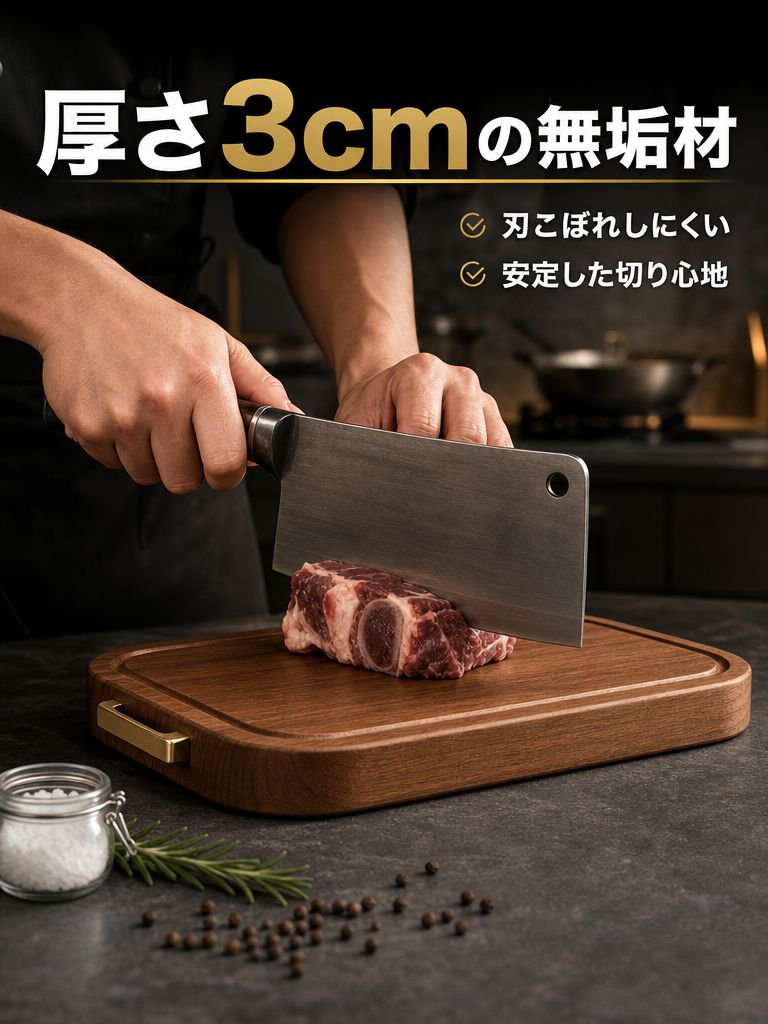 黒檀無垢まな板 防カビ耐久性