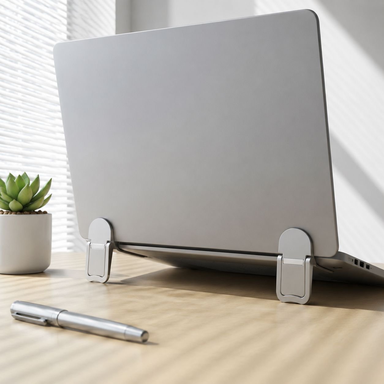 Foldable computer stand for ergonomic workspace
