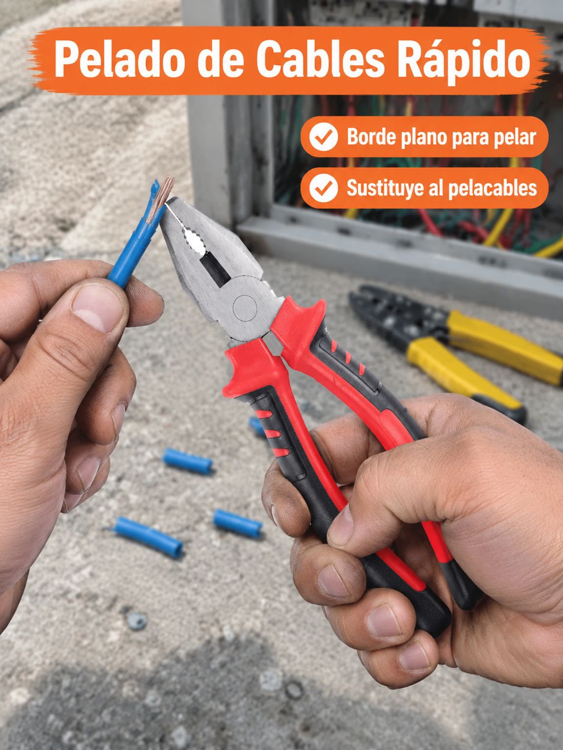 Alicates profesionales para instalación eléctrica