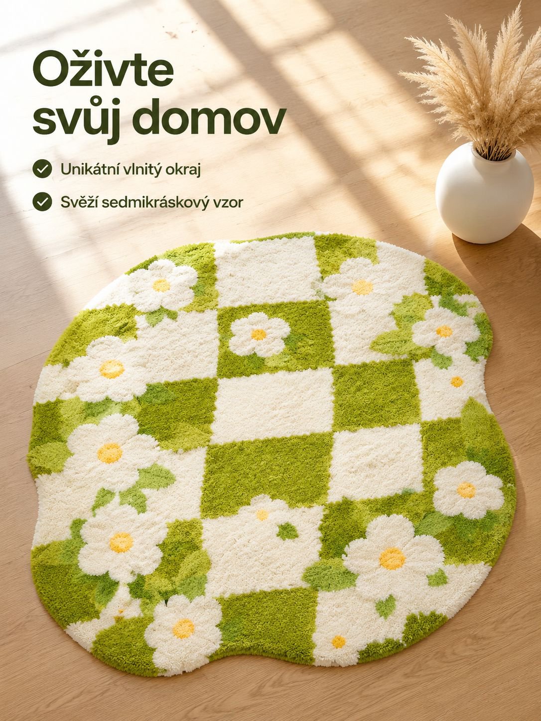 Ztluštěný koberec z imitace kašmíru