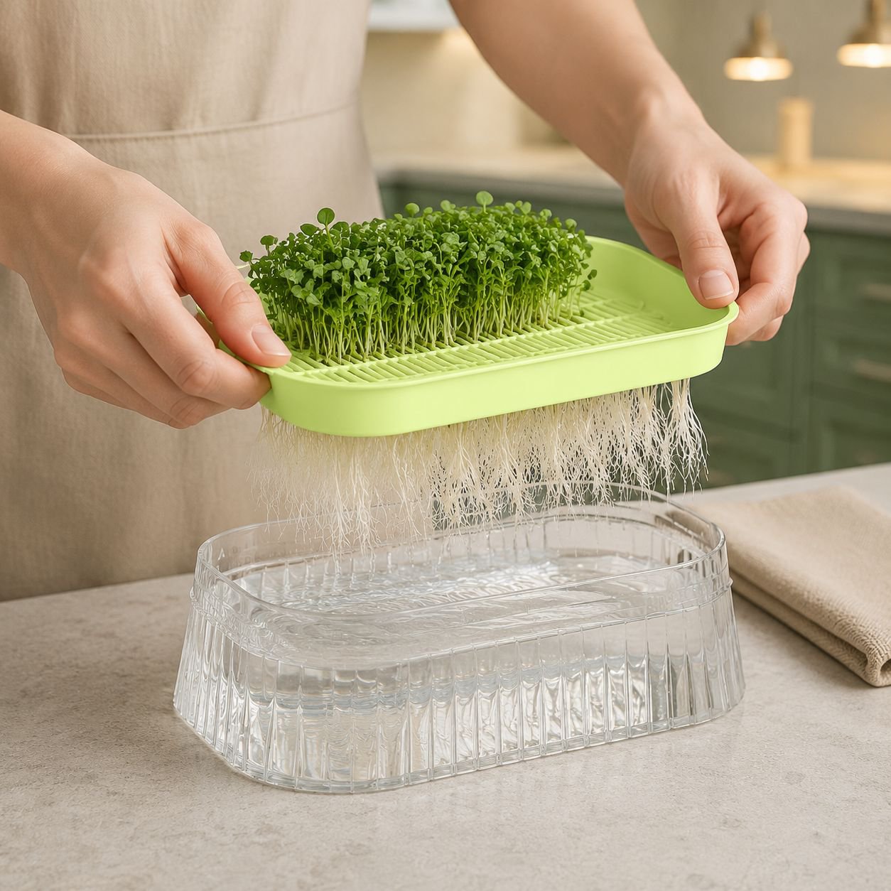Home Hydroponic Boxes for Bean Sprouts, Soilless Seedling Trays