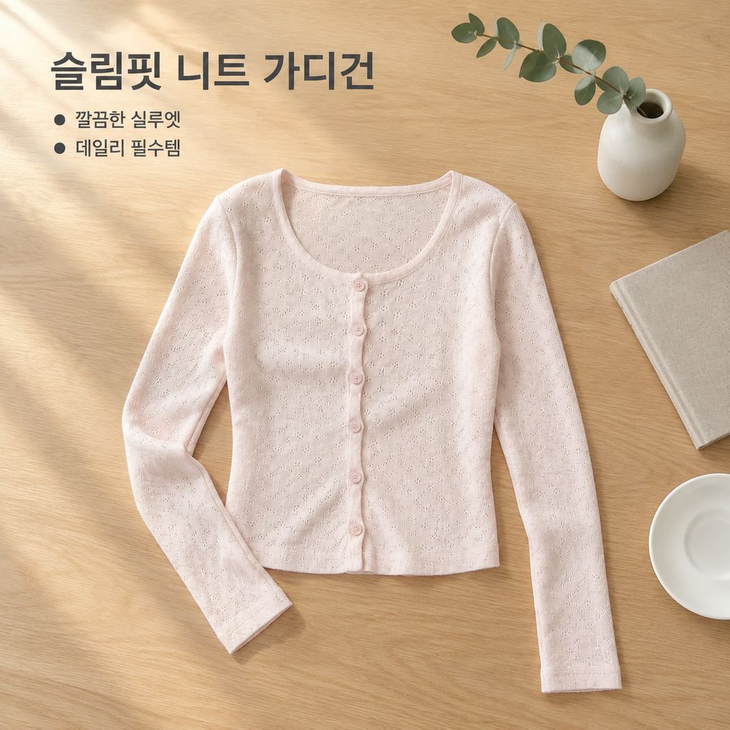 여성용 경량 소프트 핏 긴팔 니트 가디건