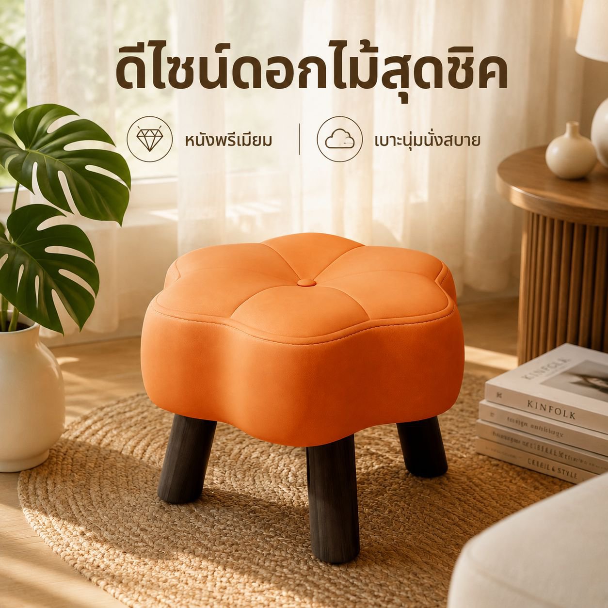 เก้าอี้ตัวเล็กสำหรับใช้ในบ้านและห้องนั่งเล่น