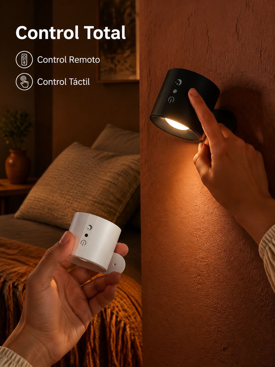 Lámpara de lectura de mesa con control remoto