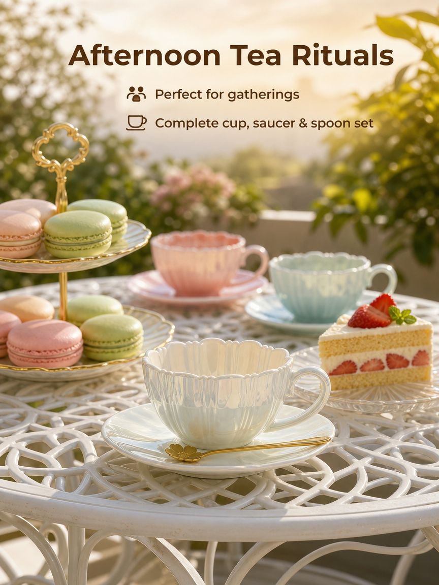 Petal Coffee Cup and Saucer Set