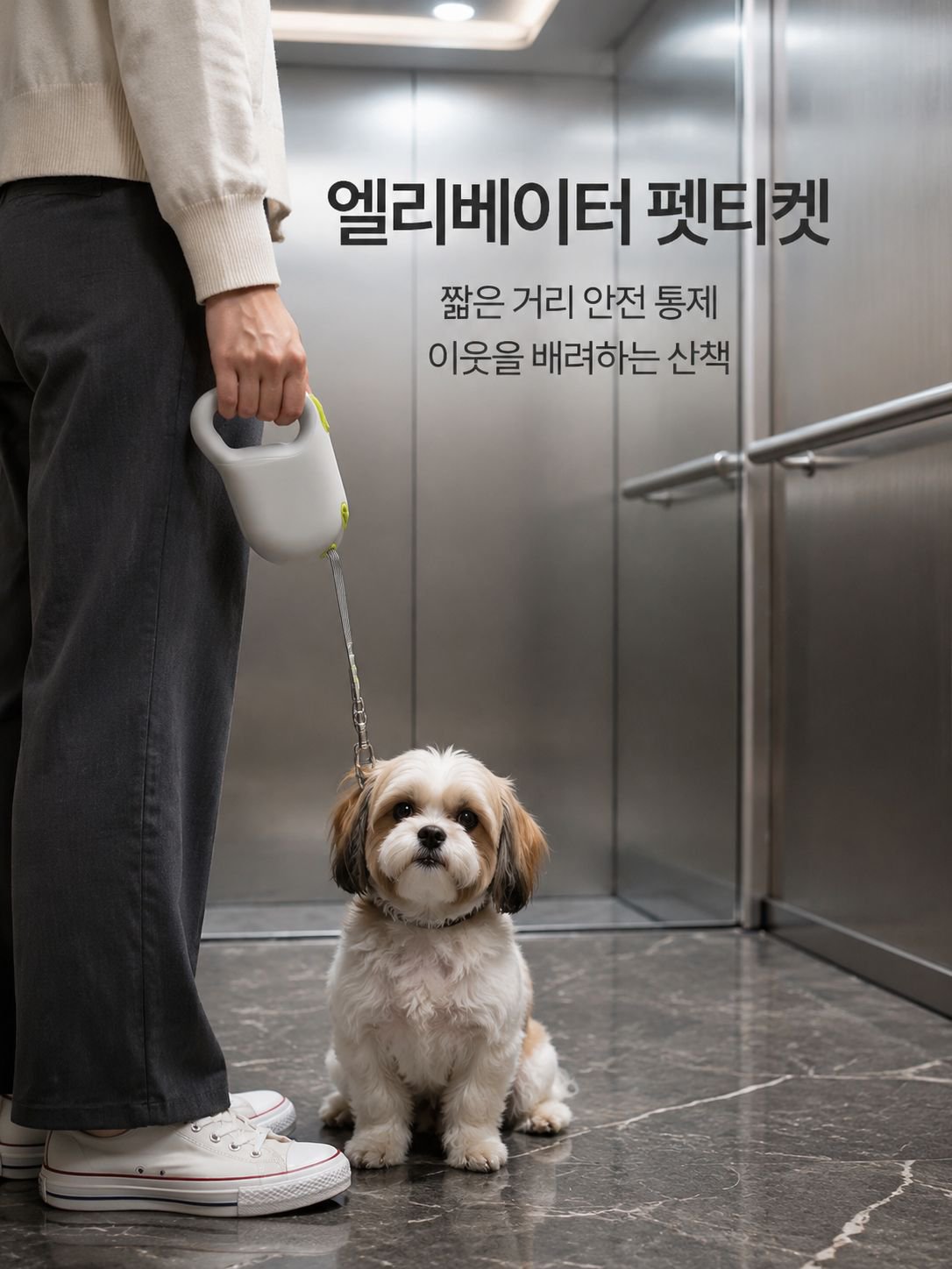애완동물 견인기 신축 안전 방폭충 제어 가능