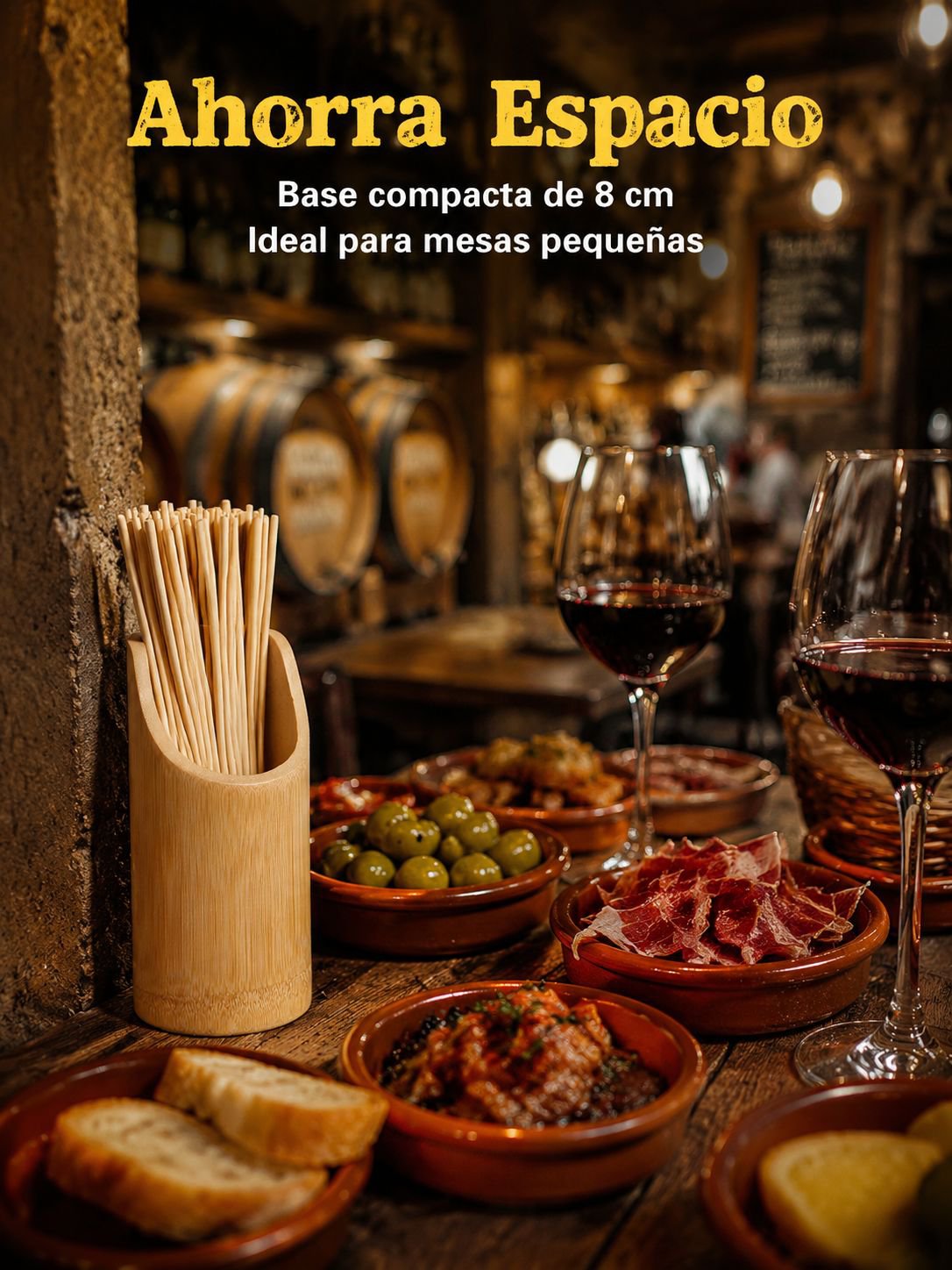 Soporte para cubiertos que aporta un toque cálido a la cocina