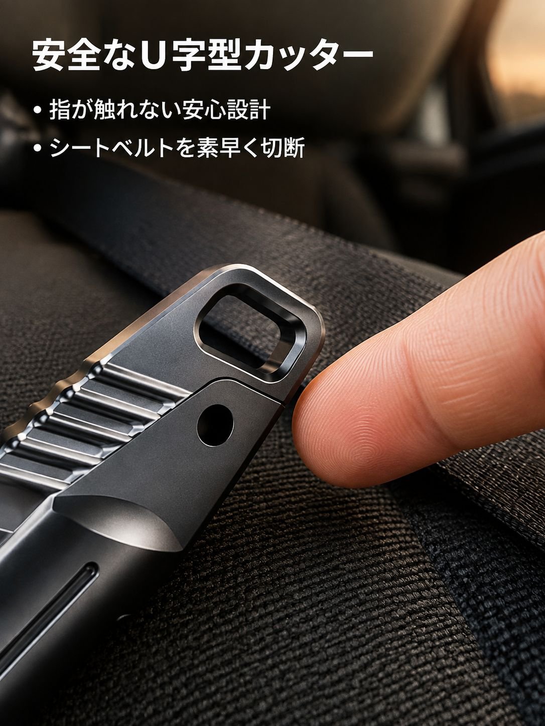 シートベルトカッター付き脱出ハンマー