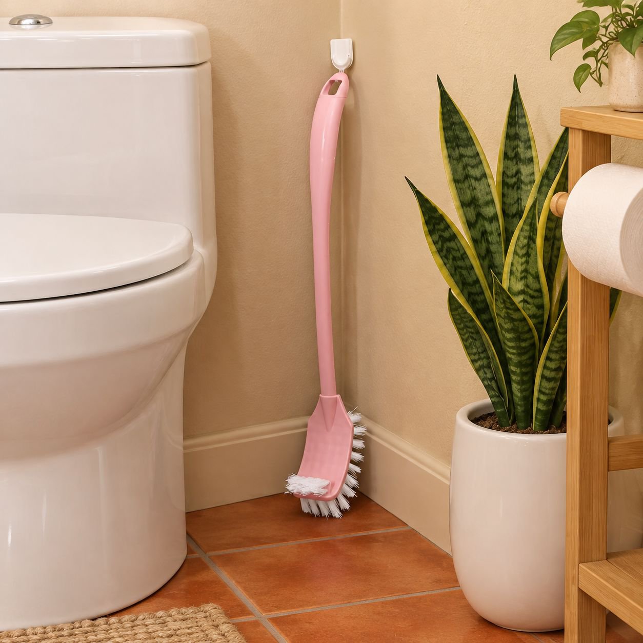 Cepillo sanitario con diseño ergonómico y doble cara