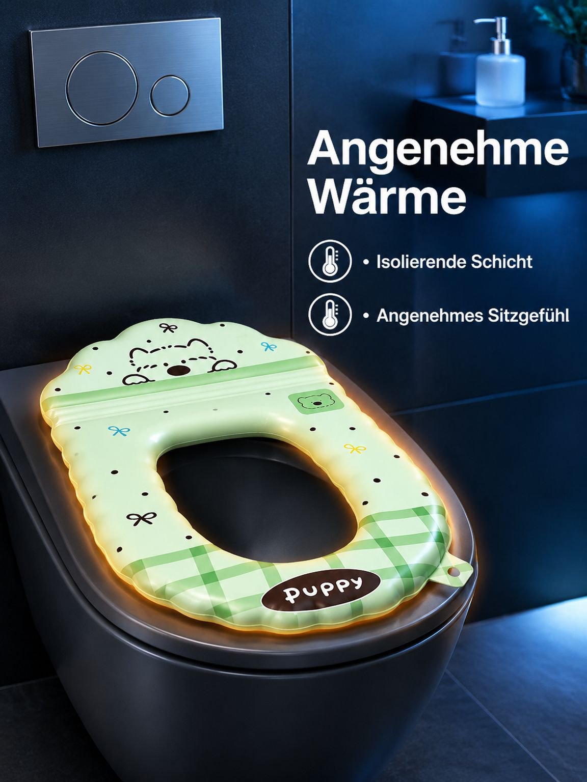 Bequeme Rückenlehne Toilettensitzauflage