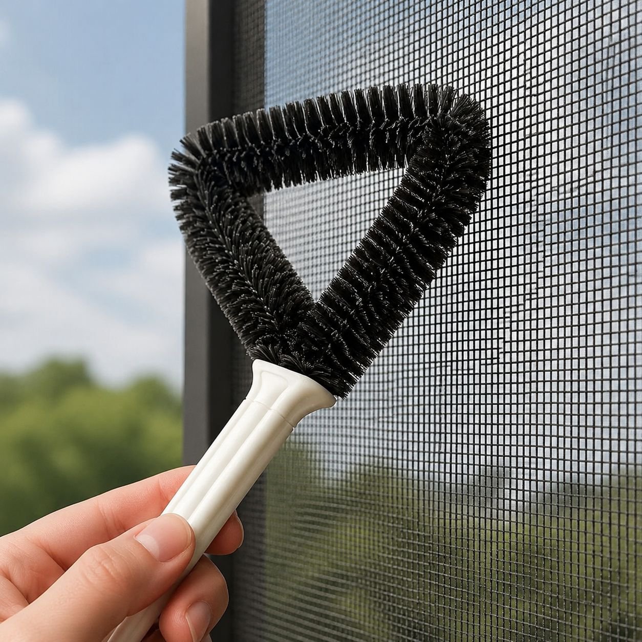 Multipurpose Mesh Brush scrubbing pots and pans