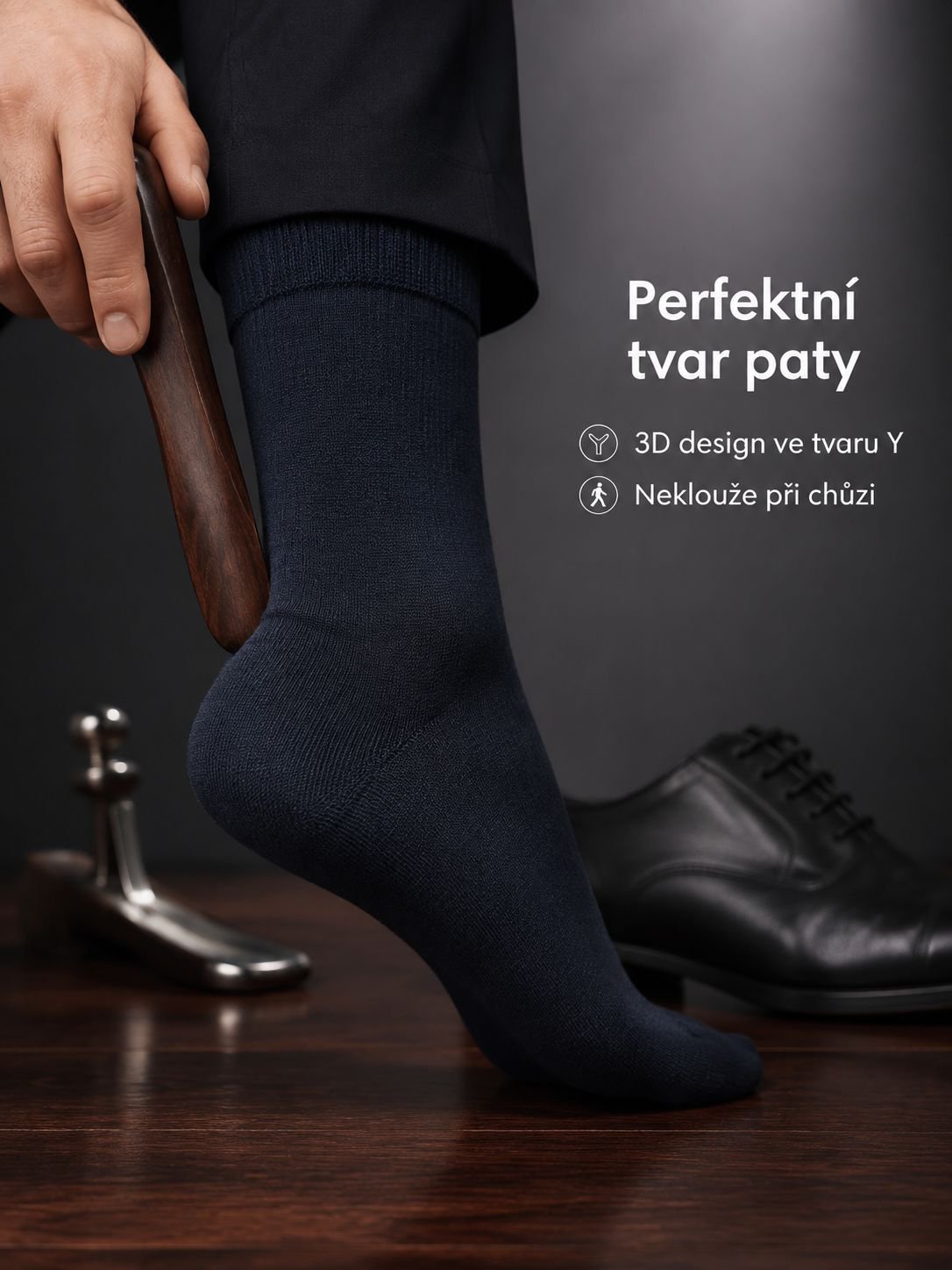 Pánské tenké středně vysoké ponožky