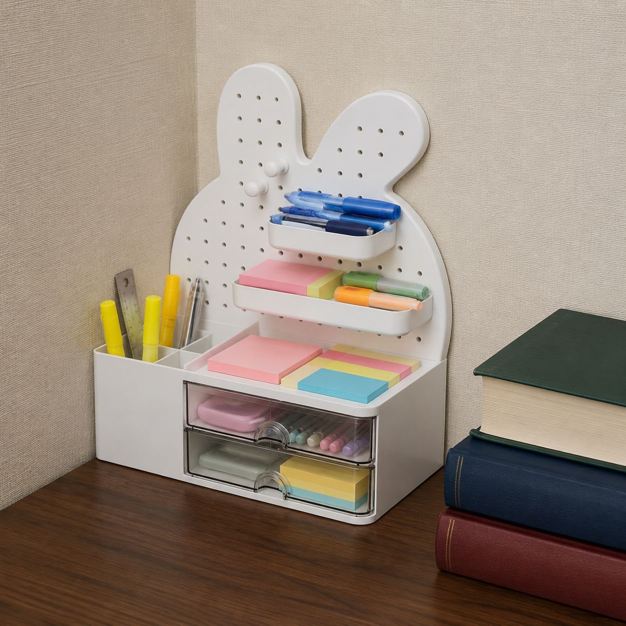 Organizador de escritorio con almacenamiento multifuncional