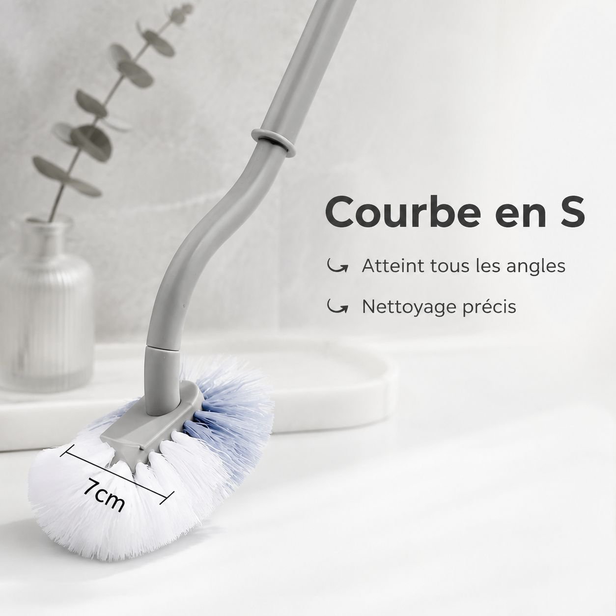 Brosse de toilette en silicone