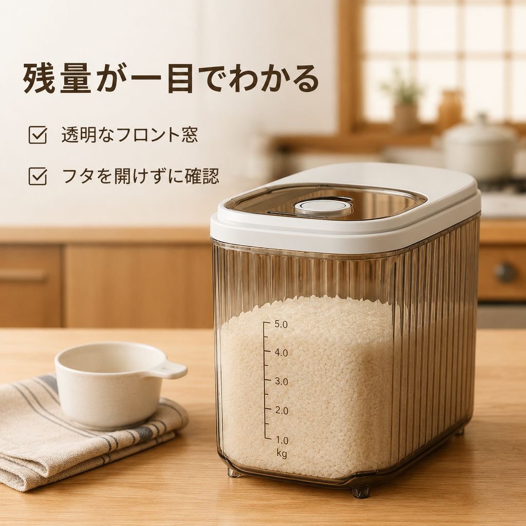 家庭用新型防虫・防湿密封米びつ