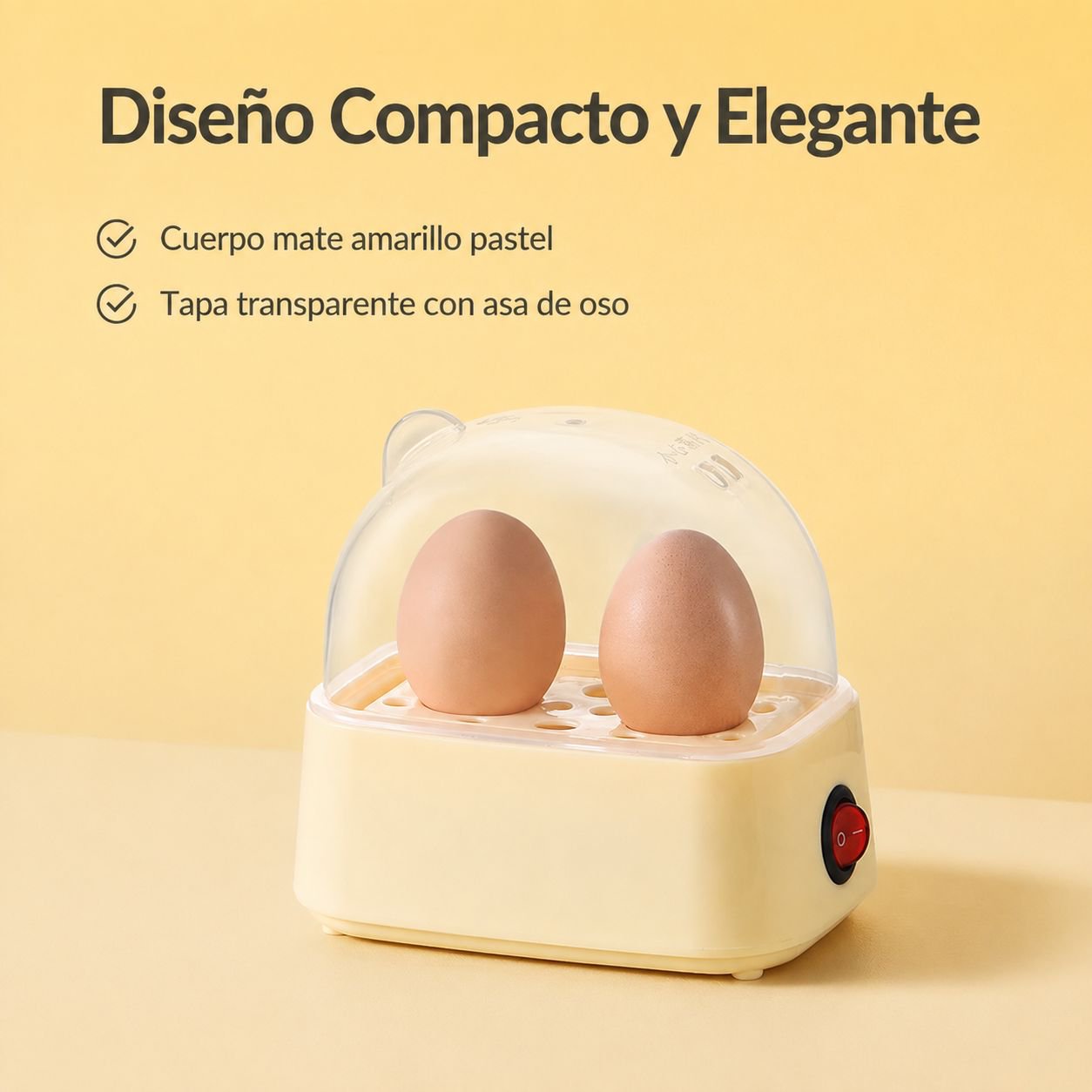 Cocedor de huevos automático sin agua