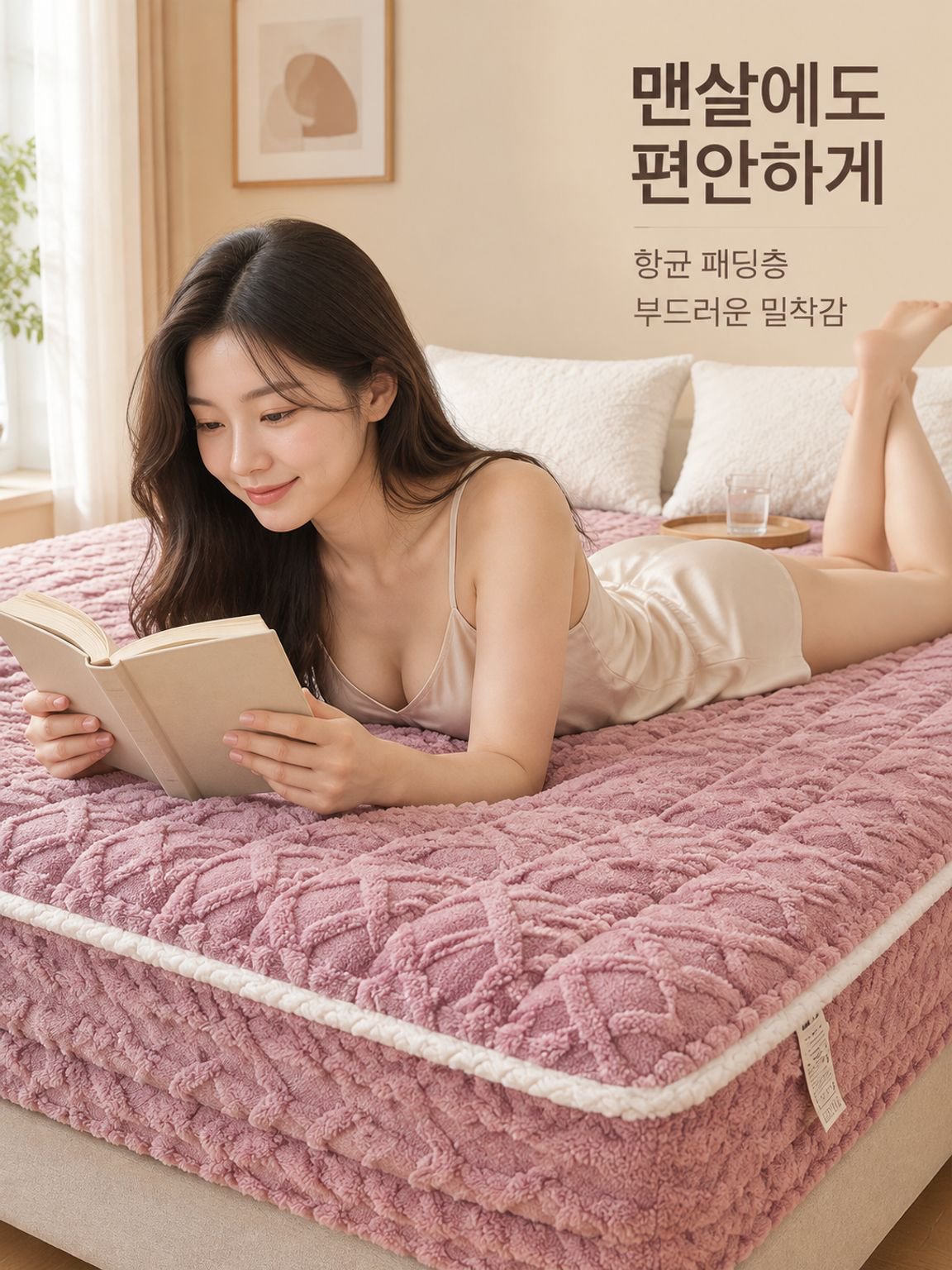 A등급 밀크 플리스 순면 항균 매트리스 커버