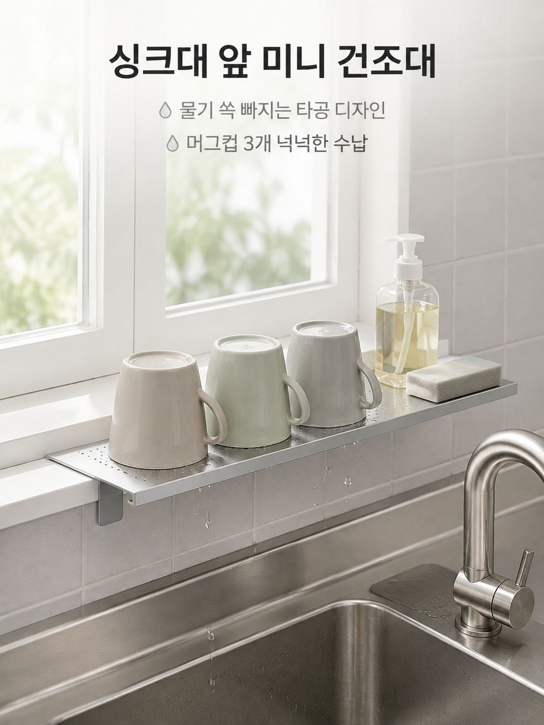주방 조리대용 자석 선반
