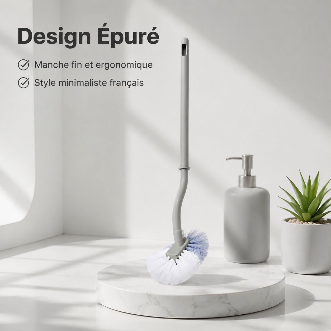 Brosse de toilette en silicone