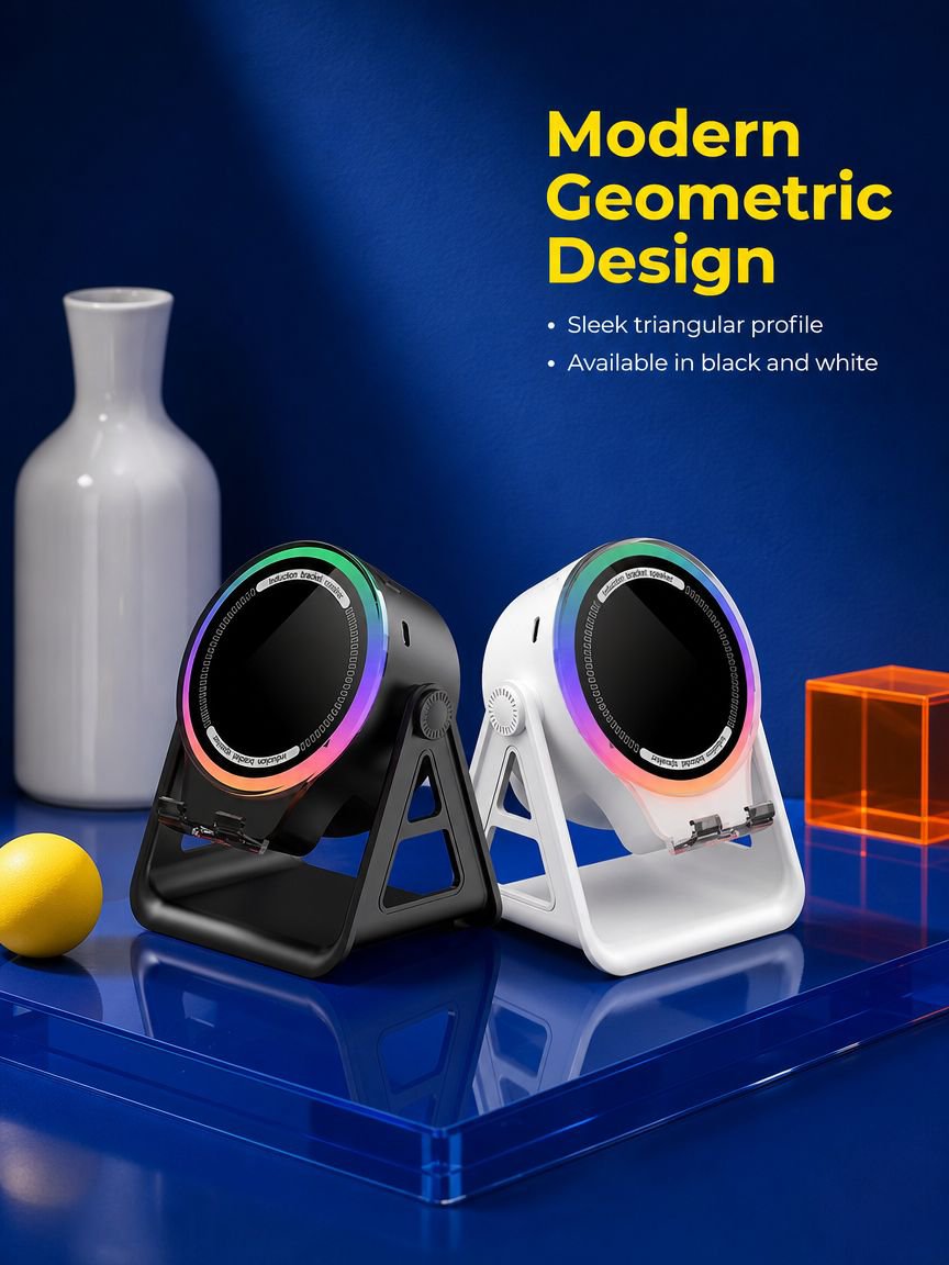 Outdoor use Bluetooth speaker stand on patio