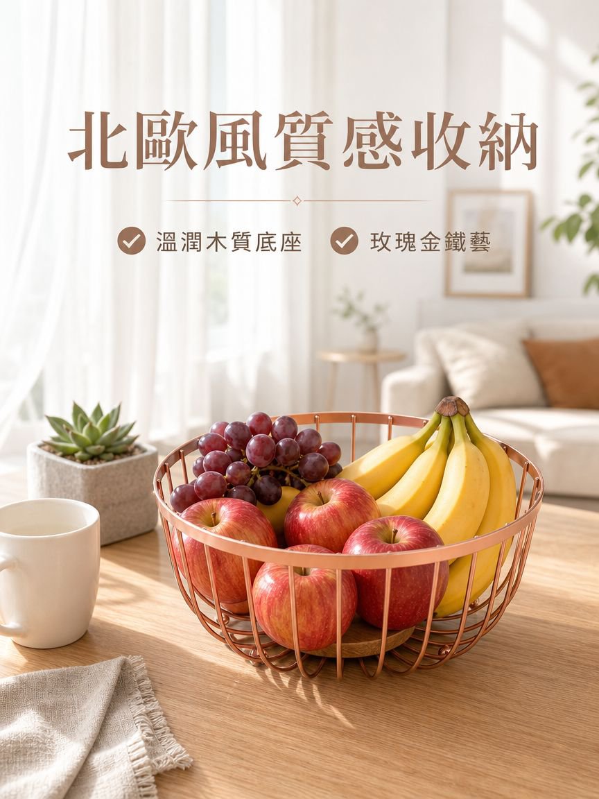 現代歐式簡約鐵藝點心糖果水果收納籃