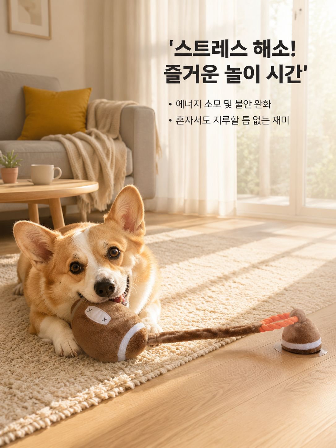 강아지 발성 당김줄 치아 세정 장난감