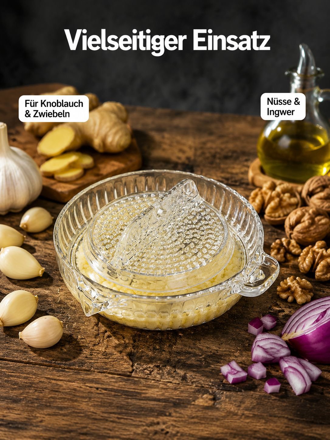 Manueller Knoblauch- und Ingwerzerkleinerer