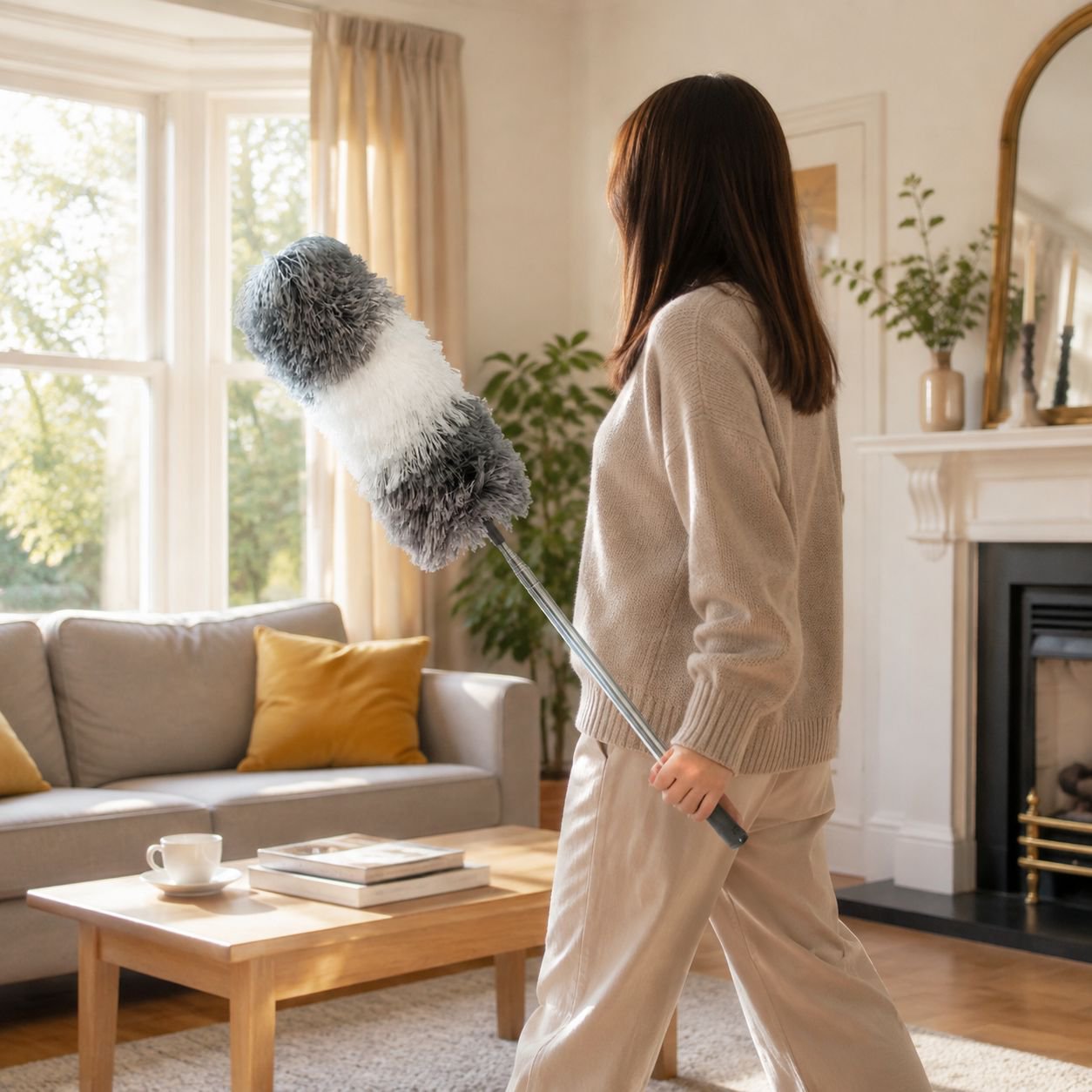 Feather duster for electronics and screens