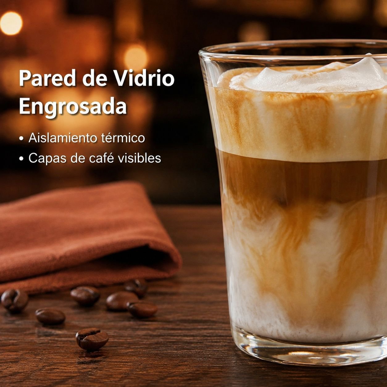 Taza de vidrio retro sencilla