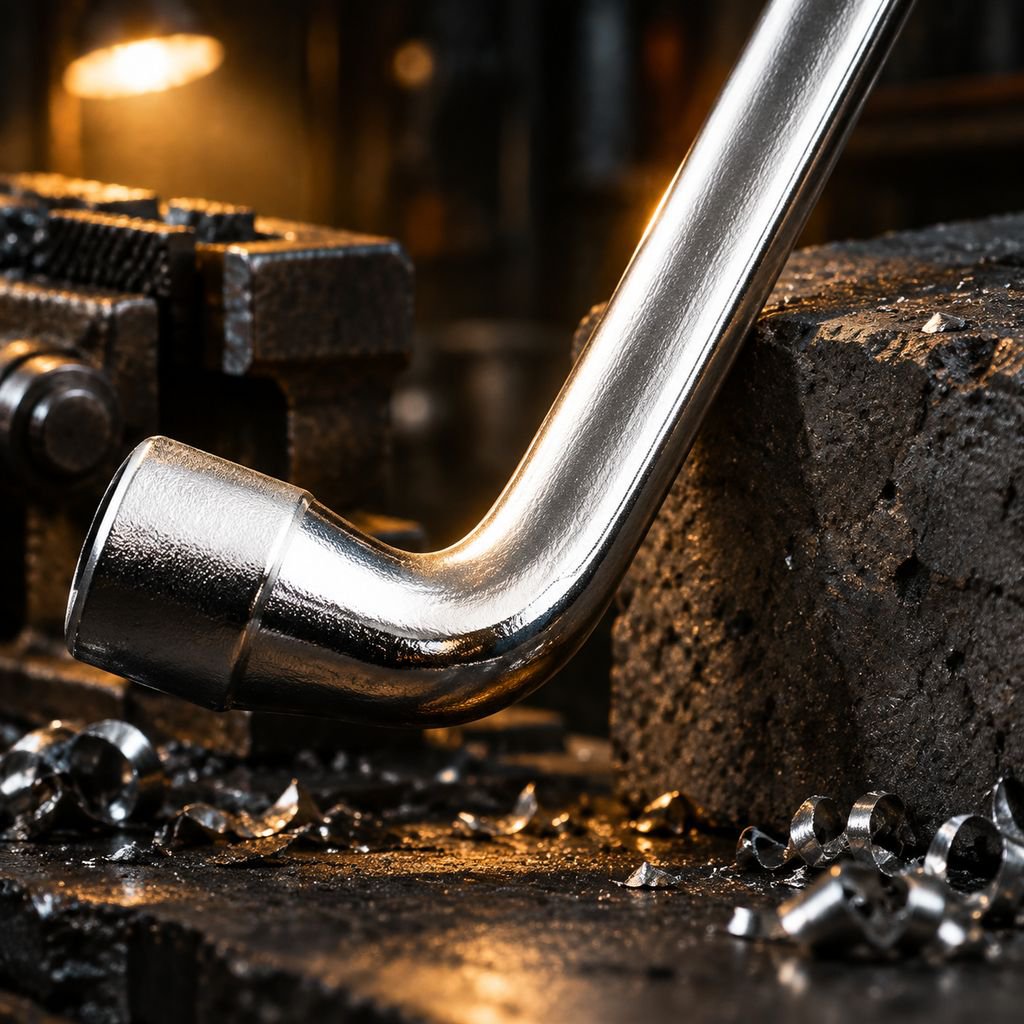 Durable L-shaped wrench for heavy-duty use