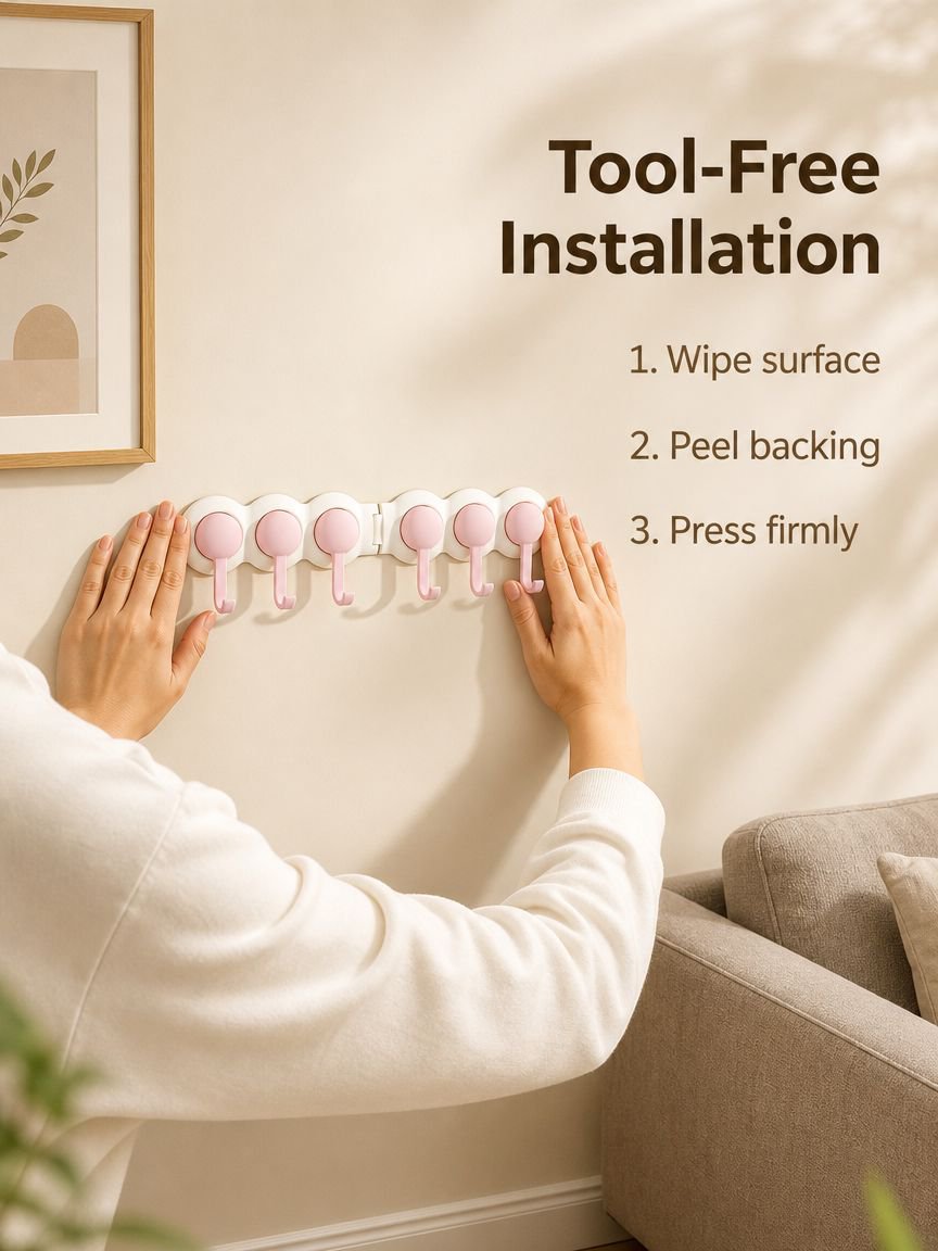 Elegant corner wall hooks blending with home decor