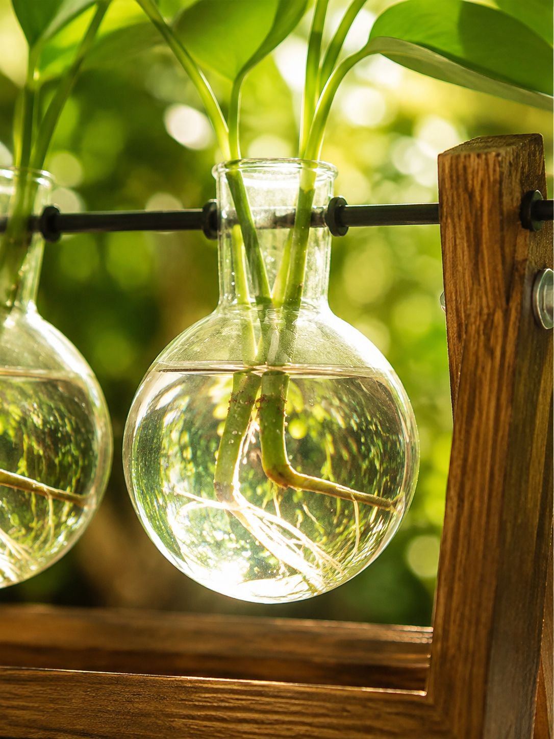 Florero de vidrio para decoración contemporánea