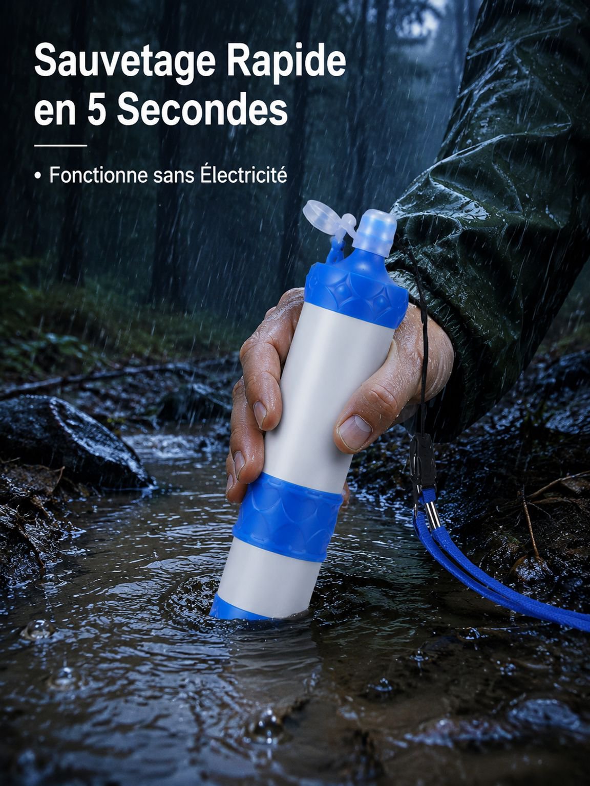 Filtre à eau portable pour randonnée, voyage et camping