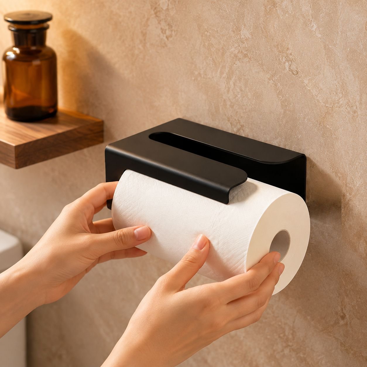 Portarrollo de papel higiénico impermeable de pared