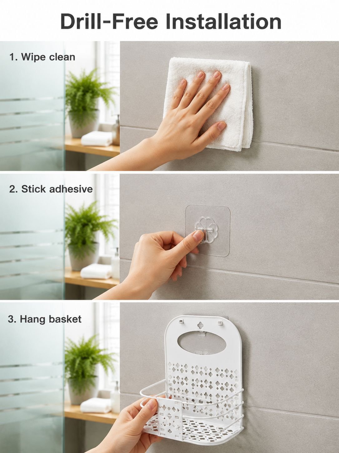 Wall-Mounted Foldable Laundry Basket