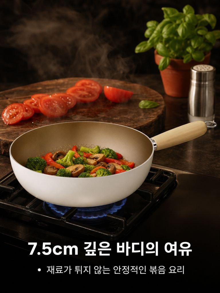 화이트 세라믹 노스틱 프라이팬